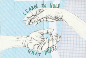 Learn to hold what hurts - tote bag